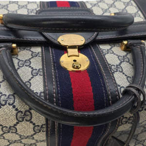 Gucci Vintage 3-lock Train Case Travel Bag Luggage
