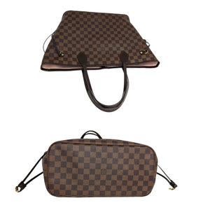 Louis Vuitton Neverfull Damier Ebene MM Tote with Pouch
