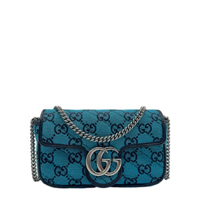Gucci GG Canvas Super Mini Marmont Matelasse Shoulder Bag