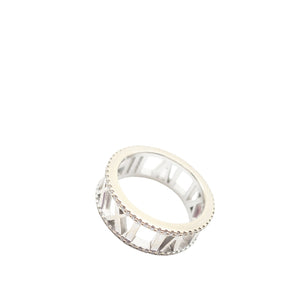 Tiffany & Co. 18k White Gold Atlas Diamond Ring - Sz. 5.75