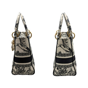 Christian Dior Zodiac Toile De Jouy Medium Lady D-Lite Bag