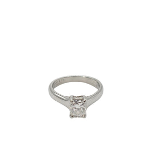 Tiffany & Co Platinum Ladies Lucida Diamond Solitaire Ring, Sz. 4.25