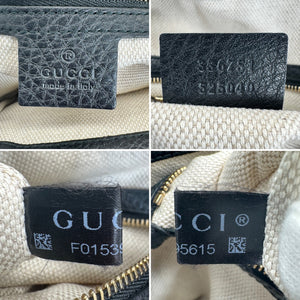 Gucci Pebbled Calfskin Medium Soho Shoulder Bag