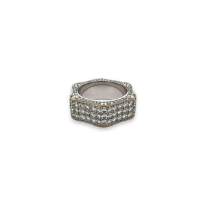 Montblanc 18K White Gold & 5.00 Ct Diamond Band Ring