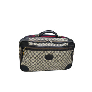 Gucci Vintage GG Web Suitcase Luggage