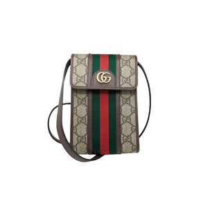 Gucci GG Supreme Mini Ophidia Vertical Flap Crossbody