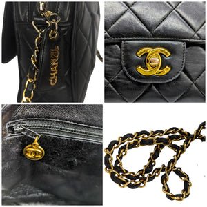 Chanel Vintage Lambskin Quilted Front Pocket Camera Bag