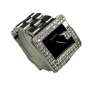 GUCCI 3600M Stainless Steel & Diamond G-Bezel Unisex Watch