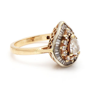 14K Yellow Gold 1.25ctw Diamond Engagement Ring  - Sz. 4.75
