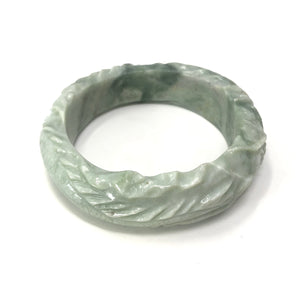 Chinese Carved Soapstone Dragon Bangle Bracelet