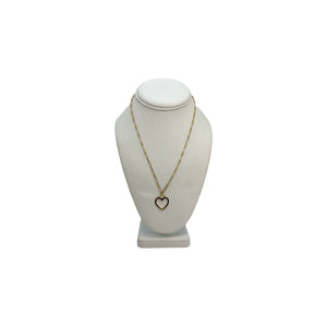 Tiffany & Co. 18K Yellow Gold Open Heart Pendant Necklace