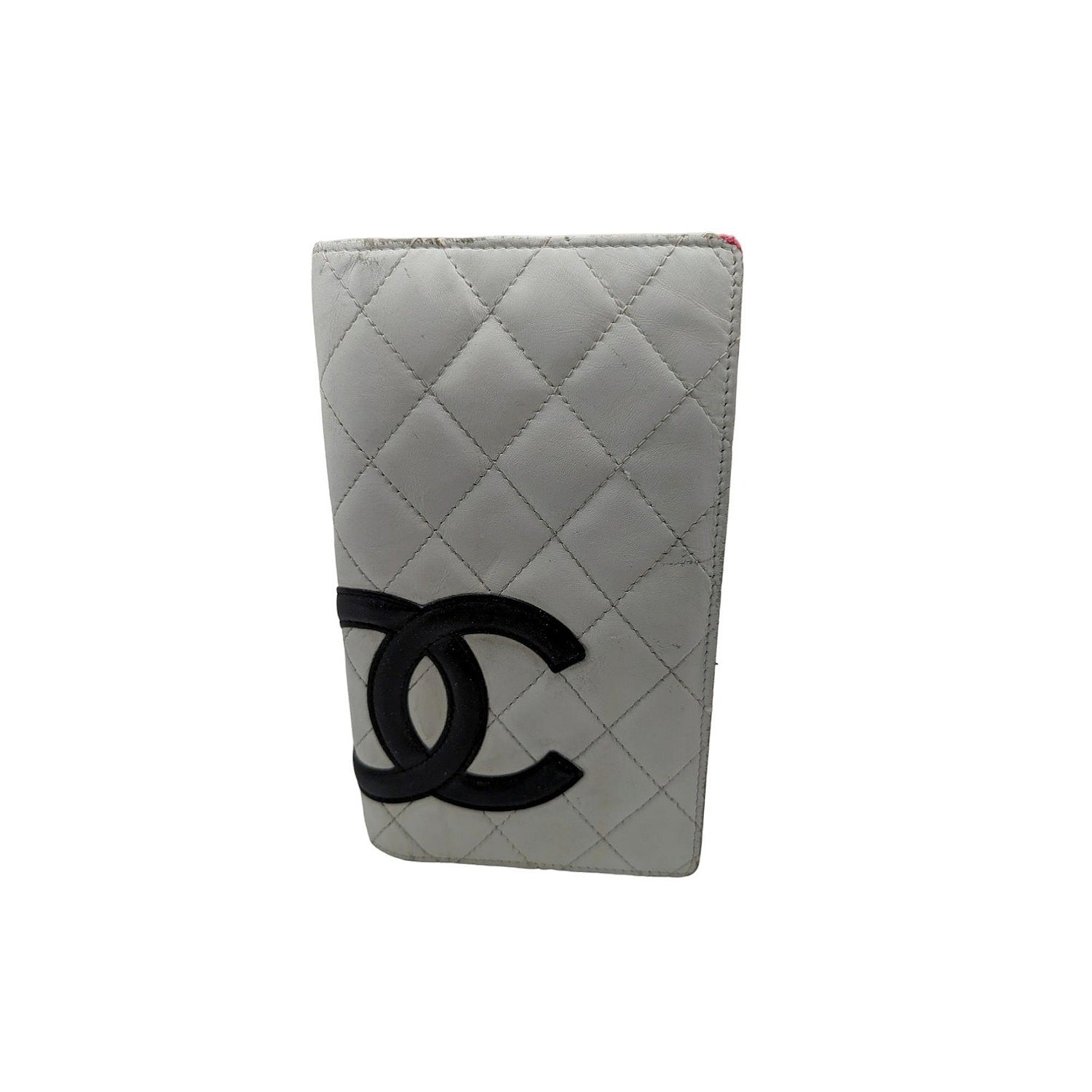CHANEL CC Logo Quilted Leather Continental Zip Around Wallet Blue