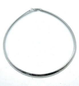 Vintage 1980's Sterling Silver Omega Collar Necklace