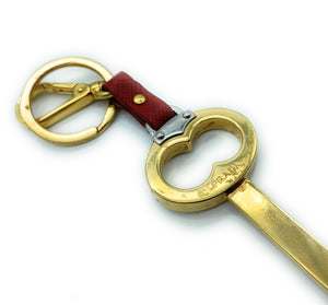Authentic PRADA 'Skeleton Key' Key Chain & Keyring