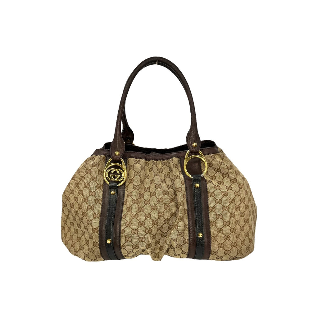 Gucci monogram gg gold leather speedy bag