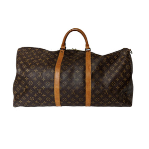 Louis Vuitton Monogram Keepall Bandouliere 60 Travel Bag in 2023