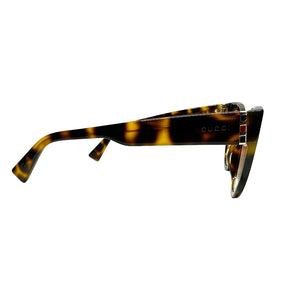 Gucci GG0460S 004 Havana Cat Eye Sunglasses - TheRelux.com