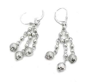 925 Sterling Silver Dangle Earrings with Hanging Balls