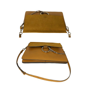Chloé Medium Leather Suede Faye Shoulder Bag