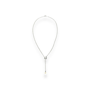 Tiffany & Co. Open Heart Pearl Lariat Necklace