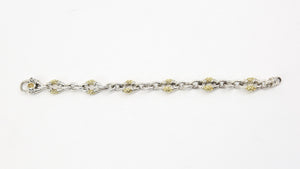 Scott Kay Sterling Silver and 18K Yellow Gold Chain Bracelet