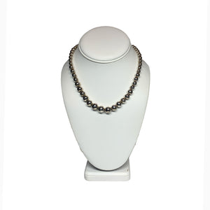 Tiffany & Co Sterling Silver Graduated Bead Necklace - TheRelux.com