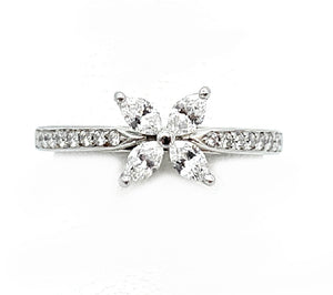 Tiffany & Co. Victoria Platinum & Diamond Cluster Ring - Sz. 6.75