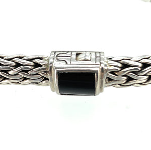 John Hardy Sterling Silver & Onyx Cable Chain Bracelet