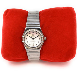 Omega Women's Stainless Steel Diamond Constellation Wristwatch