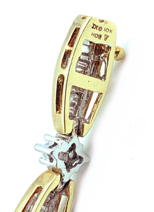 10K Two Tone Gold 3.00ctw Multi-Shaped Diamond Tennis Link Bracelet