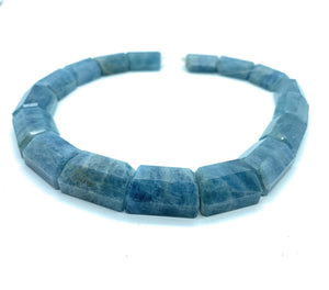 Large Faceted Aquamarine Crystal Necklace