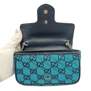 Gucci GG Canvas Super Mini Marmont Matelasse Shoulder Bag