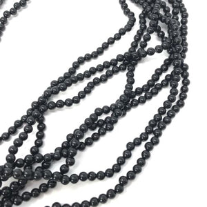 Tiffany & Co. Multi-Strand Onyx Sterling Silver Toggle Clasp Bead Necklace