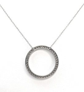 Tiffany & Co. Platinum & 0.50ctw Diamond Circle of Life Pendant Necklace