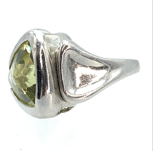 925 Sterling Silver & Peridot Ring  - Sz. 5.75