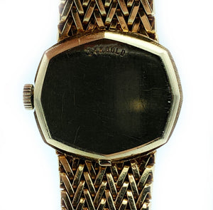 Vintage Omega 14K Yellow Gold & 0.40ctw Diamond Bezel Ladies Watch