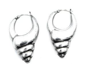 Sterling Silver Shell Claw Dangle Earrings