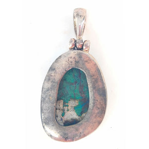 Shattuckite and Sterling Silver Pendant