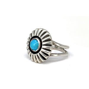 Dan Jackson Old Pawn Zuni Sterling Silver and Turquoise Belt Buckle and Rings