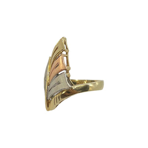 14K 3-Tone Gold 0.15ctw Diamond Ring - Sz. 7