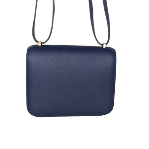 Hermès Bleu Saphir Epsom Mini Constance 18 Crossbody
