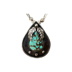 Old Pawn, Sterling Silver, Turquoise, Necklace