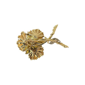 Tiffany & Co. 14K 2-Tone Gold, Pearl, & Diamond Maple Leaf Brooch