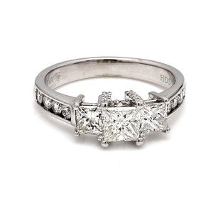 1.27ctw Diamond 14K White Gold Engagement Ring - Sz. 6