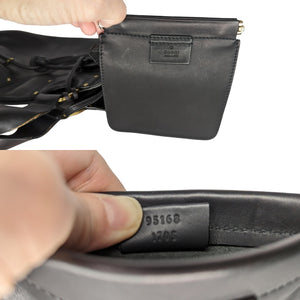 Gucci Vintage Black Leather Top Handle Bag