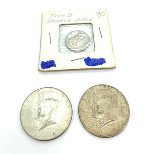 1944-D Double Date Dime, 1965 & 1967 'Kennedy Half Dollar' Coins