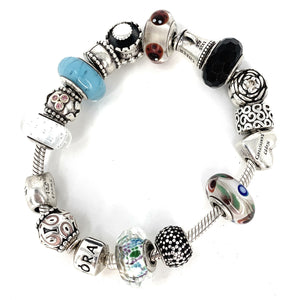 SPECTACULAR! Pandora Sterling Silver Charm Bracelet - TheRelux.com