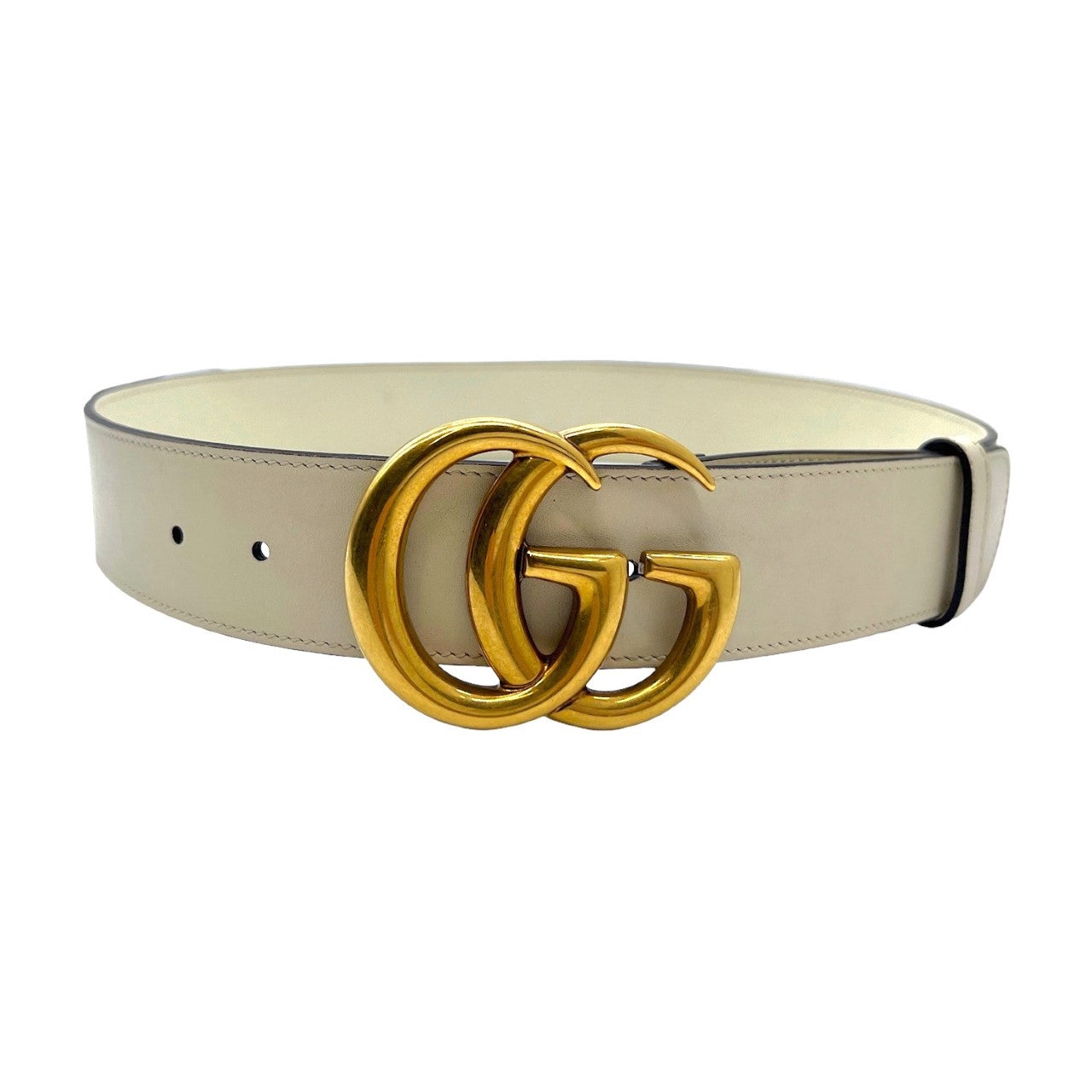 Gucci Leather GG Buckle Belt - TheRelux.com