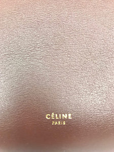 Celine Smooth Calfskin Tie Handbag Chocolate