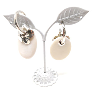 Italian artist "Paola Valentino" 925 Flower white Zircon Stone Dangle Designer Earrings